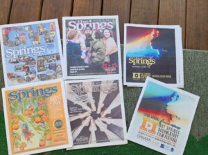 Six issues of The Springs Magazine.
